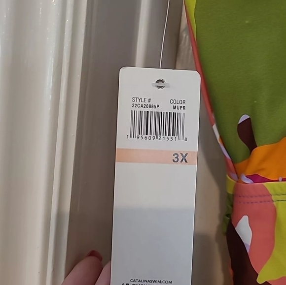 Catalina Swimsuit 3X Tankini Bathing Suit Two Piece Multicolor Floral - Picture 7 of 9